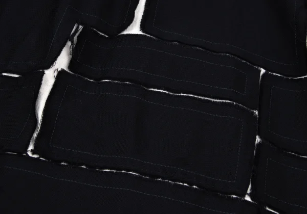 COMME des GARCONS Wool Cut-off Block Patch Skirt K-166844_007