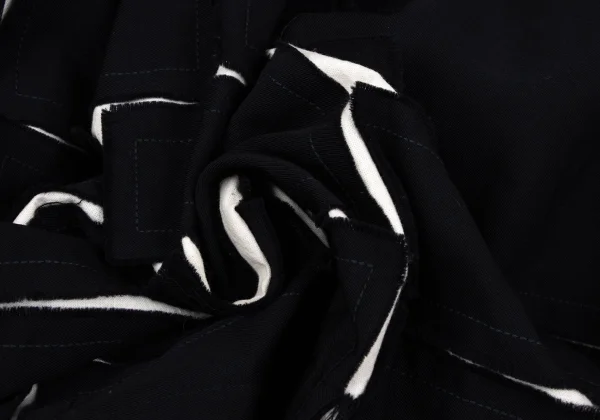 COMME des GARCONS Wool Cut-off Block Patch Skirt K-166844_011