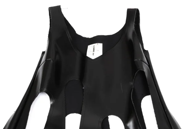 COMME des GARCONS Cutting Synthetic Leather Over Dress K-166848_003