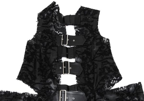 COMME des GARCONS Synthetic Leather Lace Over Dress K-166849_003