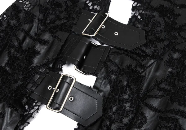 COMME des GARCONS Synthetic Leather Lace Over Dress K-166849_006