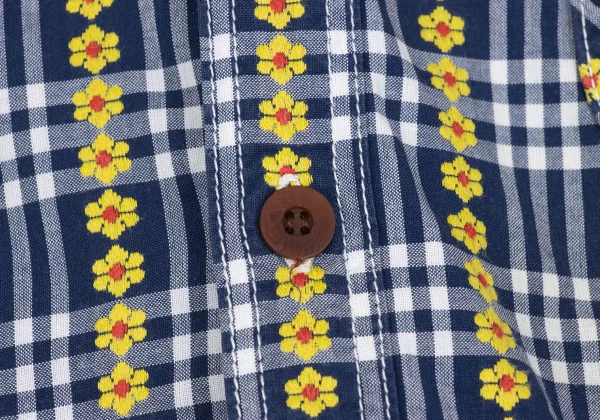 COMME des GARCONS HOMME Floral Checker Long Sleeve Shirt K-166851_006