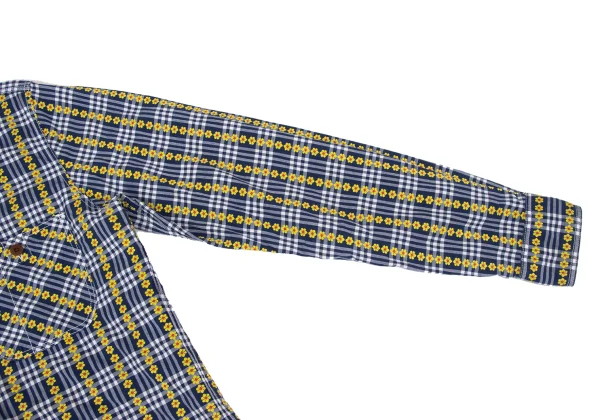 COMME des GARCONS HOMME Floral Checker Long Sleeve Shirt K-166851_008