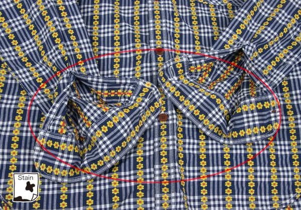 COMME des GARCONS HOMME Floral Checker Long Sleeve Shirt K-166851_010