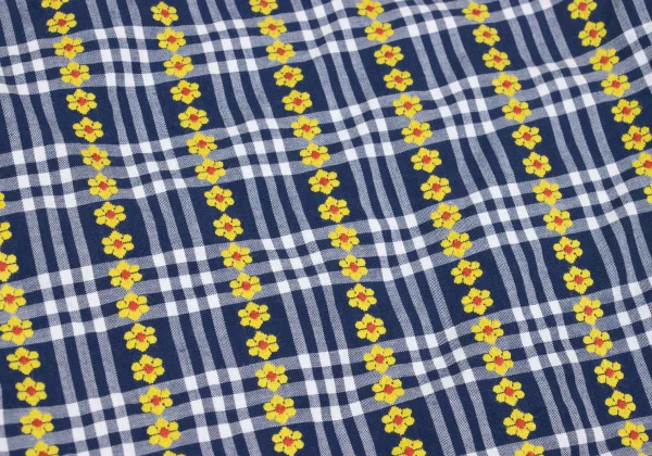 COMME des GARCONS HOMME Floral Checker Long Sleeve Shirt K-166851_012