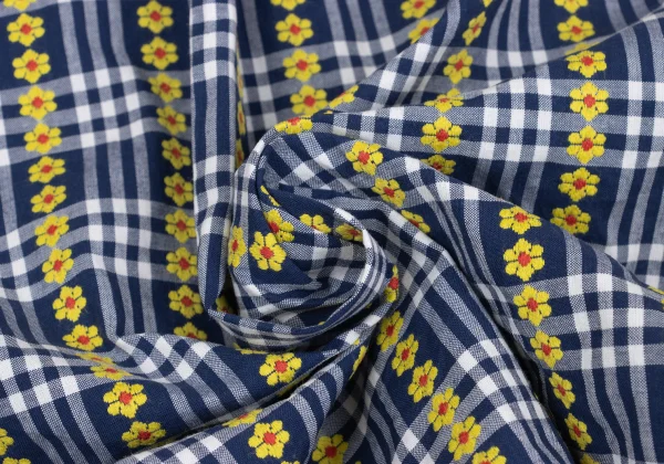 COMME des GARCONS HOMME Floral Checker Long Sleeve Shirt K-166851_013