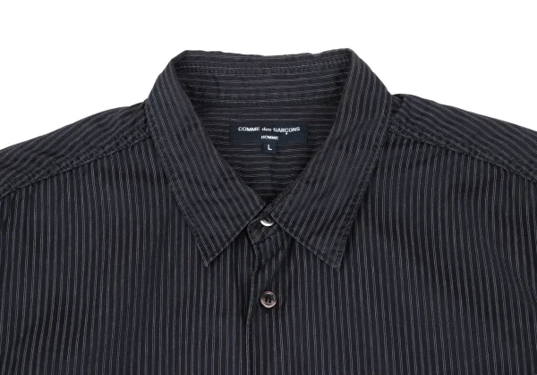 COMME des GARCONS HOMME Cotton Patch Pocket Striped Long-sleeved Shirt K-166857_003
