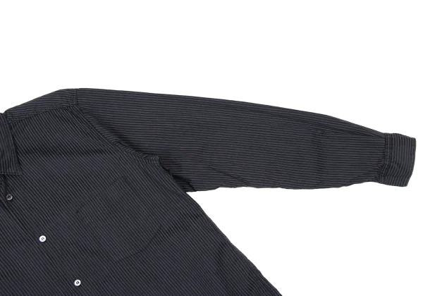 COMME des GARCONS HOMME Cotton Patch Pocket Striped Long-sleeved Shirt K-166857_007