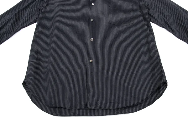 COMME des GARCONS HOMME Cotton Patch Pocket Striped Long-sleeved Shirt K-166857_010