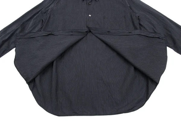 COMME des GARCONS HOMME Cotton Patch Pocket Striped Long-sleeved Shirt K-166857_011