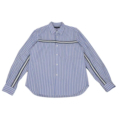 COMME des GARCONS HOMME Cotton Line Tape Design Striped Long Sleeved Shirt