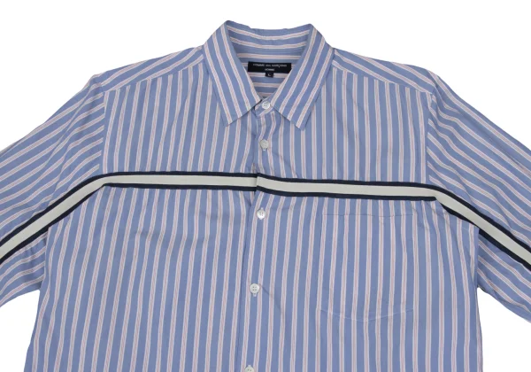 COMME des GARCONS HOMME Cotton Line Tape Design Striped Long Sleeved Shirt K-166861_002