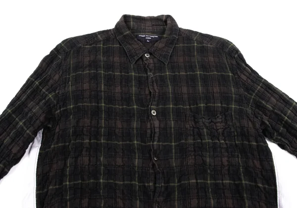 COMME des GARCONS HOMME Back Switched Shirring Check Shirt K-166862_002