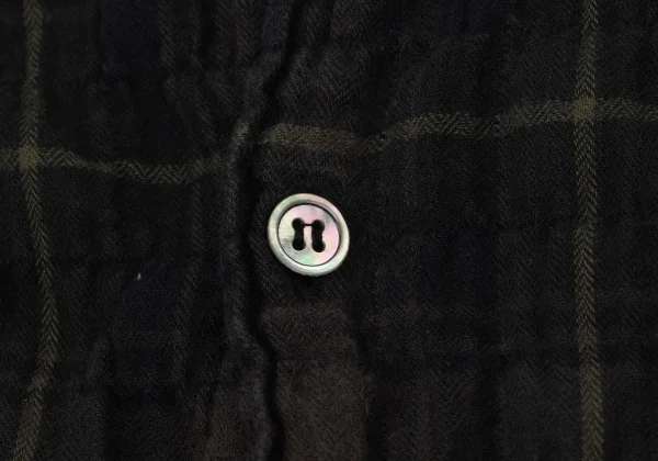 COMME des GARCONS HOMME Back Switched Shirring Check Shirt K-166862_005