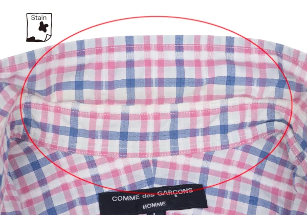 COMME des GARCONS HOMME Checker Short Sleeve Shirt K-166868_006