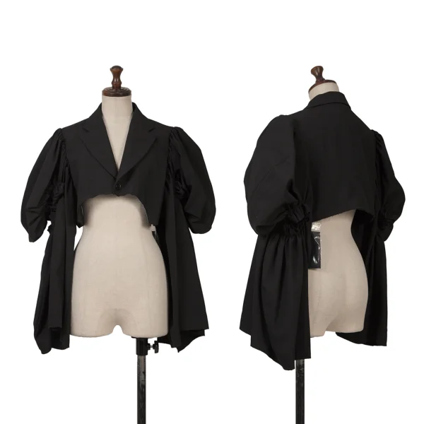 COMME des GARCONS Wool Puff Sleeves Short Jacket Black M K-166880_001