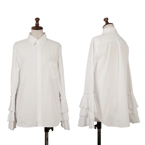 COMME des GARCONS COMME des GARCONS Frill Cuffs Shirt White M K-166886_001
