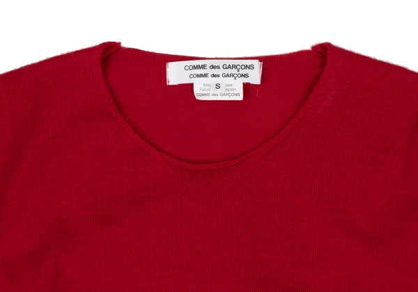 COMME des GARCONS Hem Frilled Wool Knit Sweater K-166888_003