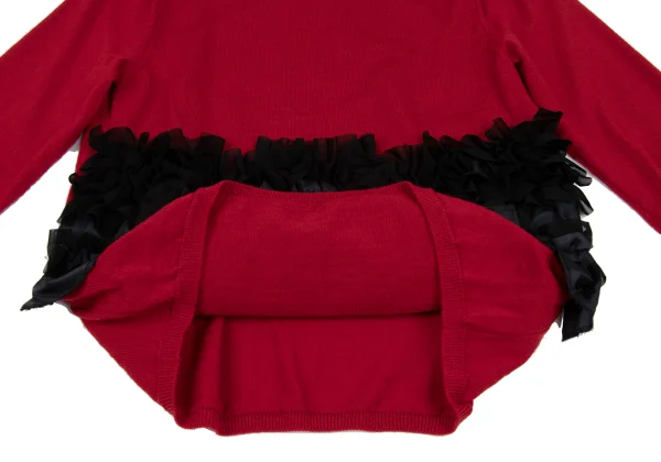 COMME des GARCONS Hem Frilled Wool Knit Sweater K-166888_008