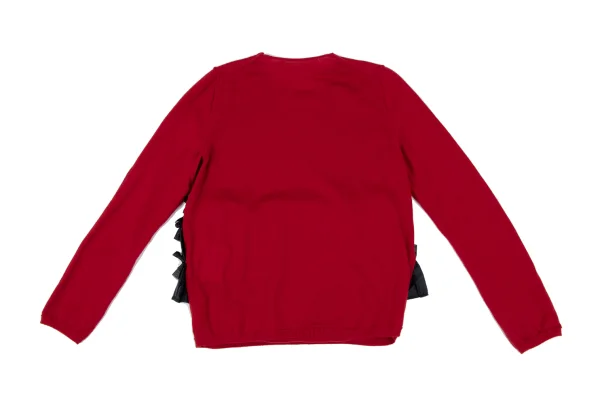 COMME des GARCONS Hem Frilled Wool Knit Sweater K-166888_009