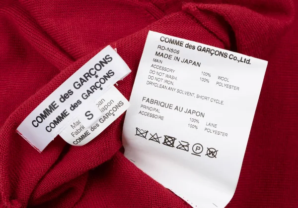 COMME des GARCONS Hem Frilled Wool Knit Sweater K-166888_012