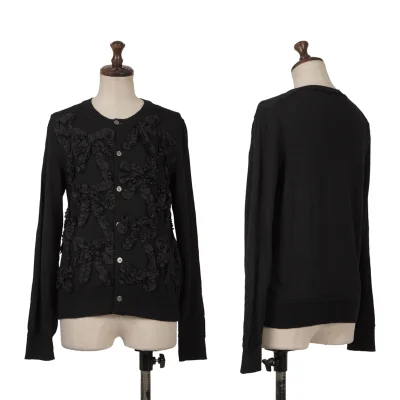 COMME des GARCONS Ribbon Taping Wool Knit Cardigan