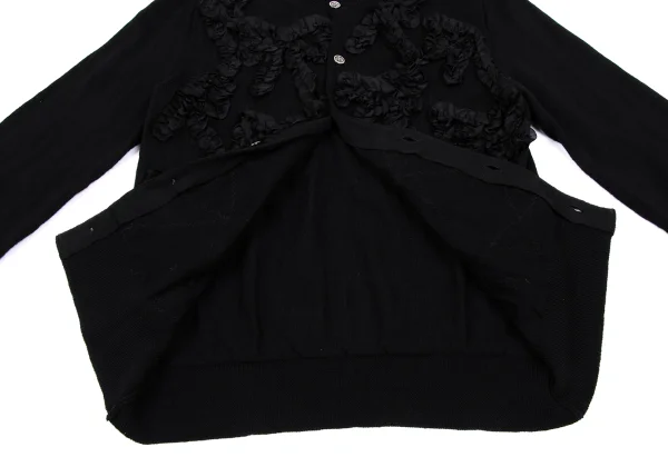 COMME des GARCONS Ribbon Taping Wool Knit Cardigan K-166889_013