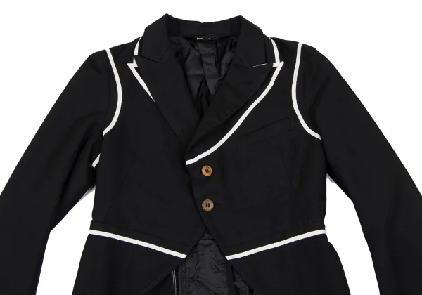COMME des GARCONS Poly Taping Design Swallowtail Jacket K-166893_003