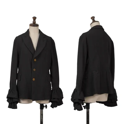COMME des GARCONS Poly Cuff Tiered Peak Lapel Jacket