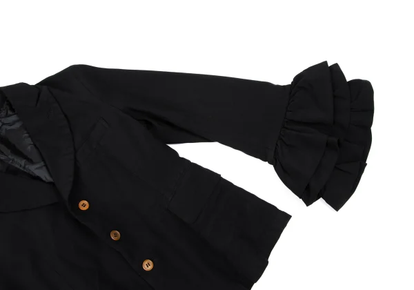 COMME des GARCONS Poly Cuff Tiered Peak Lapel Jacket K-166895_010