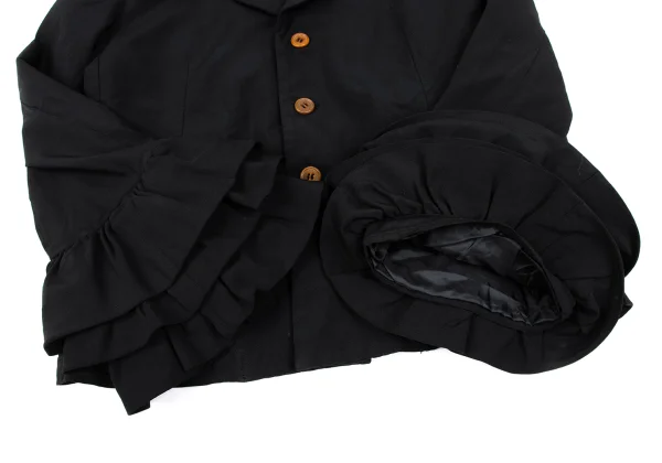 COMME des GARCONS Poly Cuff Tiered Peak Lapel Jacket K-166895_011