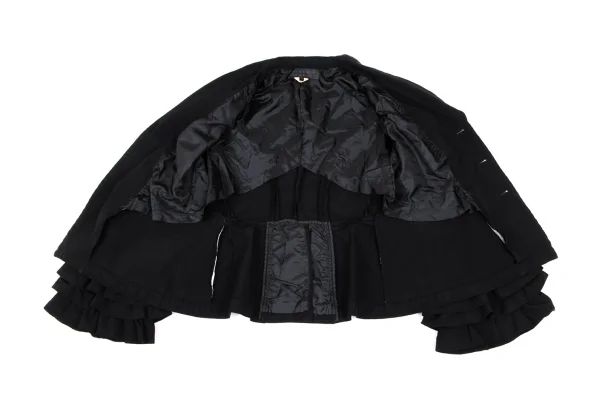 COMME des GARCONS Poly Cuff Tiered Peak Lapel Jacket K-166895_014