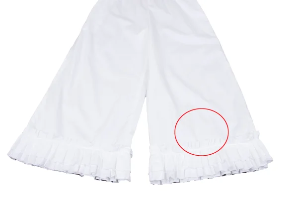 COMME des GARCONS Cotton Hem Frill Wide Pants K-166899_005