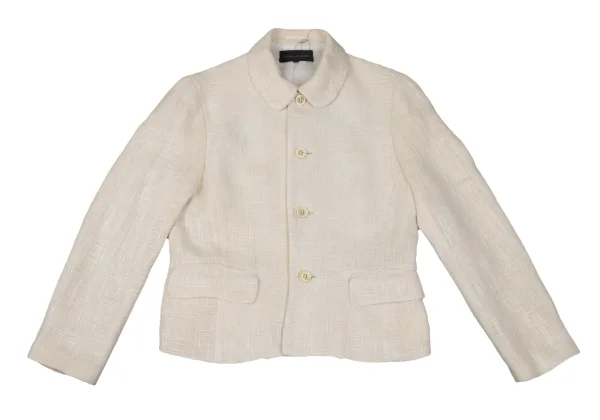 COMME des GARCONS Silk Tweed Round Collar Jacket K-166900_002