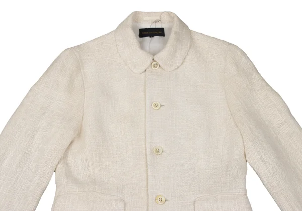COMME des GARCONS Silk Tweed Round Collar Jacket K-166900_003