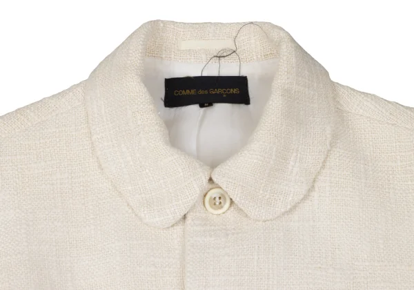 COMME des GARCONS Silk Tweed Round Collar Jacket K-166900_004