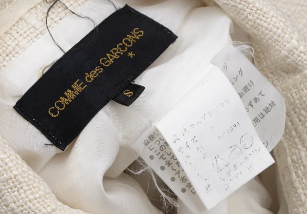 COMME des GARCONS Silk Tweed Round Collar Jacket K-166900_017