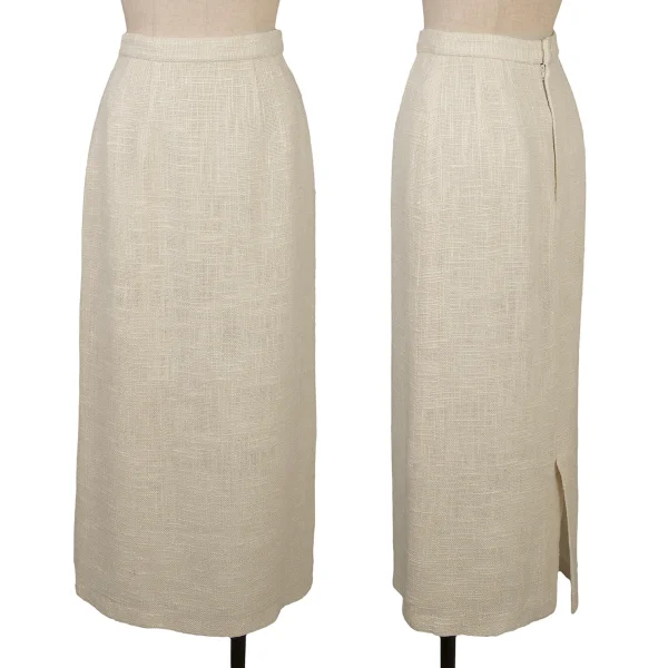 COMME des GARCONS Silk Tweed Skirt Cream S K-166901_001
