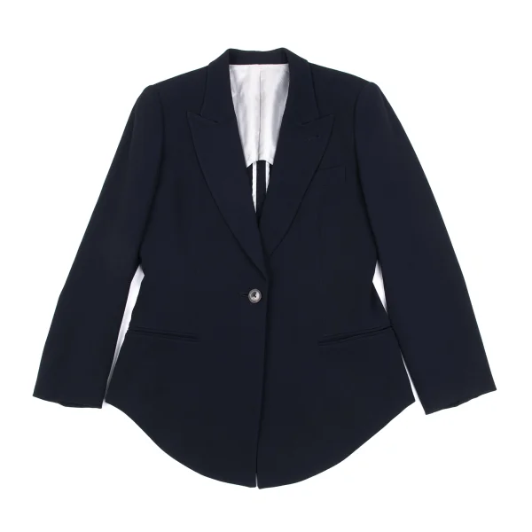 Jean Paul GAULTIER CLASSIQUE Poly Blend Peak Lapel 1B Jacket K-166906_002