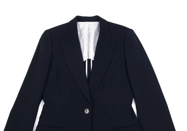 Jean Paul GAULTIER CLASSIQUE Poly Blend Peak Lapel 1B Jacket K-166906_003