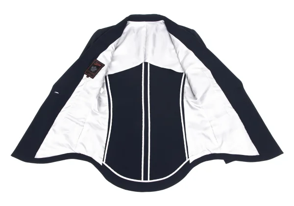 Jean Paul GAULTIER CLASSIQUE Poly Blend Peak Lapel 1B Jacket K-166906_012