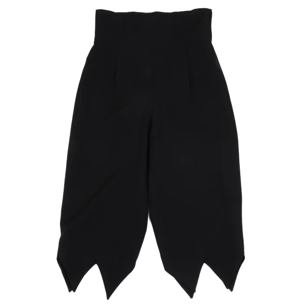 COMME des GARCONS Wool Gaba Zigzag Hem Cropped Pants Black M K-166909_001