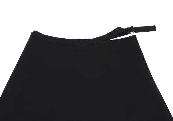 Yohji Yamamoto NOIR Wool Side Belt Asymmetrical Skirt K-166910_003