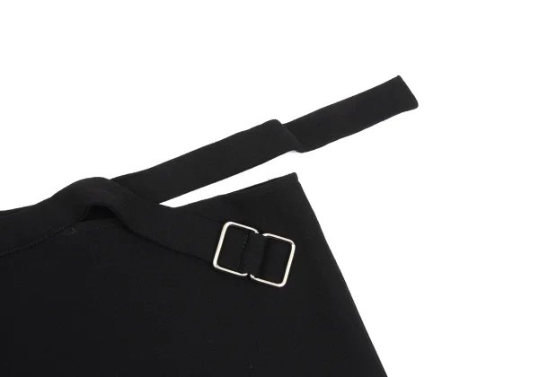 Yohji Yamamoto NOIR Wool Side Belt Asymmetrical Skirt K-166910_004