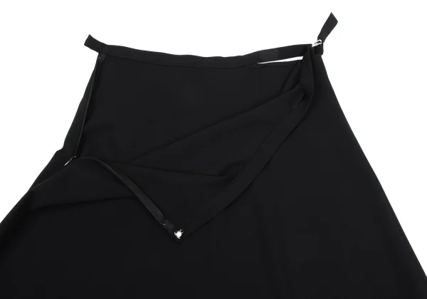 Yohji Yamamoto NOIR Wool Side Belt Asymmetrical Skirt K-166910_005