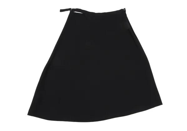 Yohji Yamamoto NOIR Wool Side Belt Asymmetrical Skirt K-166910_008