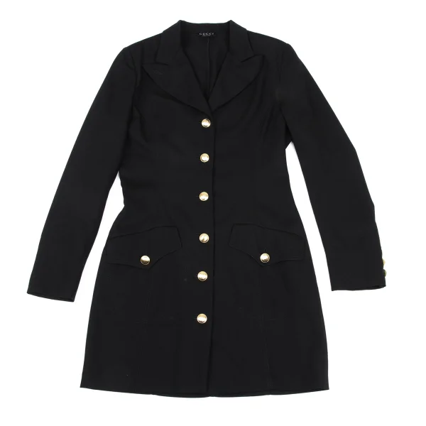 GUCCI Logo Button Long Jacket K-166911_002