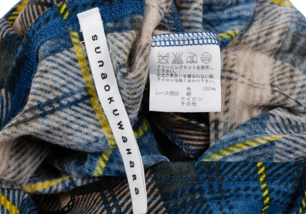 sunao kuwahara Taped Neck Check Sleeveless Top K-166912_014