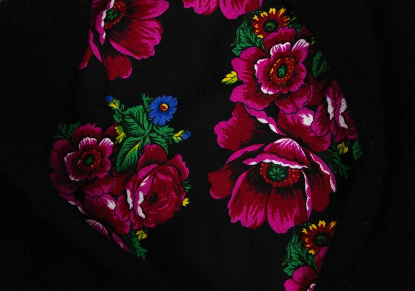 sunao kuwahara Floral- Lined Wool V-neck Knit Sweater K-166913_004