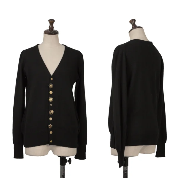 sunao kuwahara Emblem Design Wool Knit Cardigan Black M K-166915_001